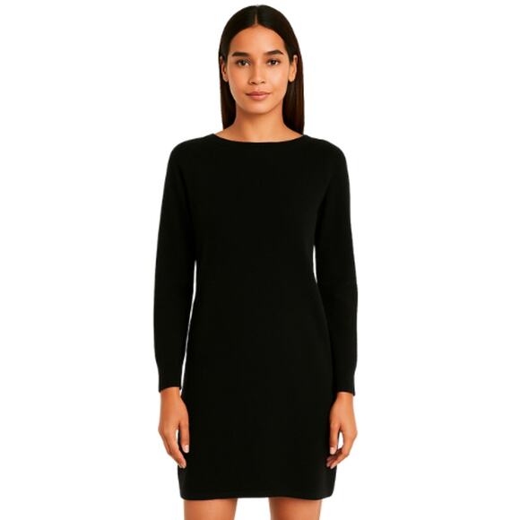 Banana Republic Black Wool Blend Sweater Dress – EUC Size Large - Picture 1 of 4